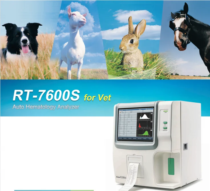 Taşınabilir Rayto veteriner 3 bölüm Hematoloji analizörü