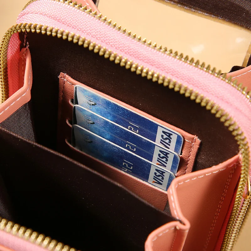 Şeffaf dokunmatik ekranlı cep telefonu çantası trend Basit askılı çanta Çok fonksiyonlu cep telefonu çantası kadınlar için