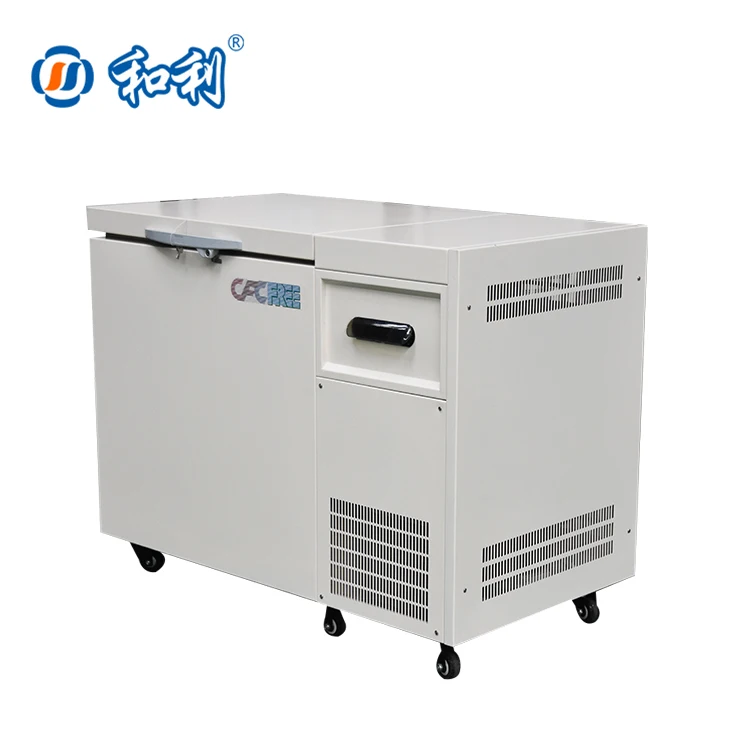 Tıbbi Dondurucu Ultra düşük Sıcaklık Buzdolabı 258L Göğüs Derin Düşük Laboratuvar Refrigeratorsr