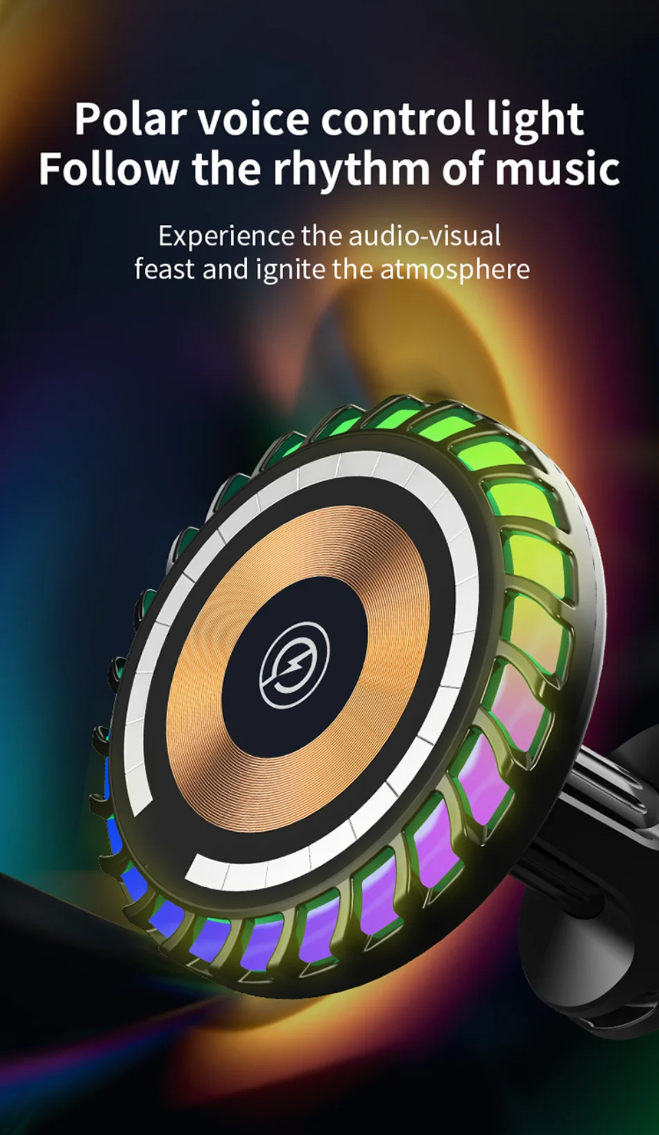 RGB Manyetik Araç Kablosuz Şarj Hava Firar Tutucu Magsaf iPhone 14 13 12 Pro Max Mini Hızlı Şarj Telefon Hediye Mıknatıs Halkası