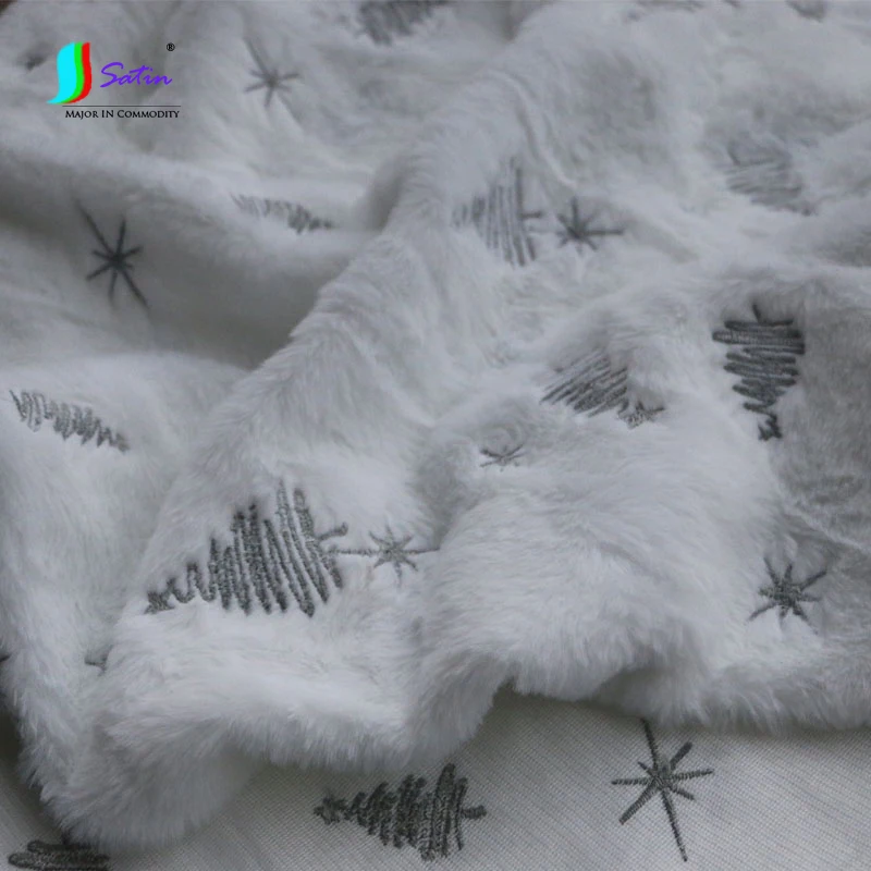 Kaliteli DIY Kış Ceket Elbise Dikiş Malzemesi Taklit Tavşan Gri Beyaz Sıcak Battaniye Dikiş dekorasyon kumaşı S1586L