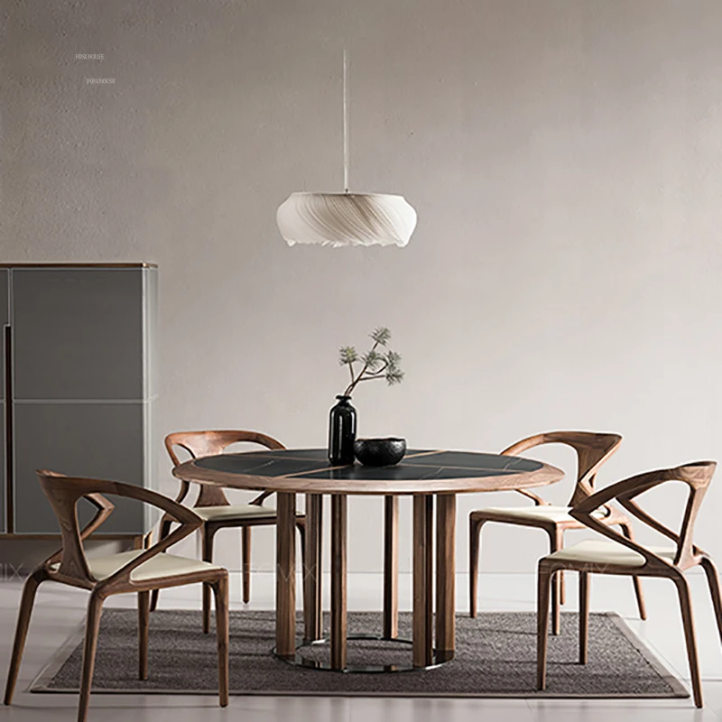 İskandinav katı ahşap yemek sandalyeleri mutfak mobilyası Modern Minimalist Arkalığı yemek Sandalyesi Tasarımcı Boş Sandalye Oturma Odası için