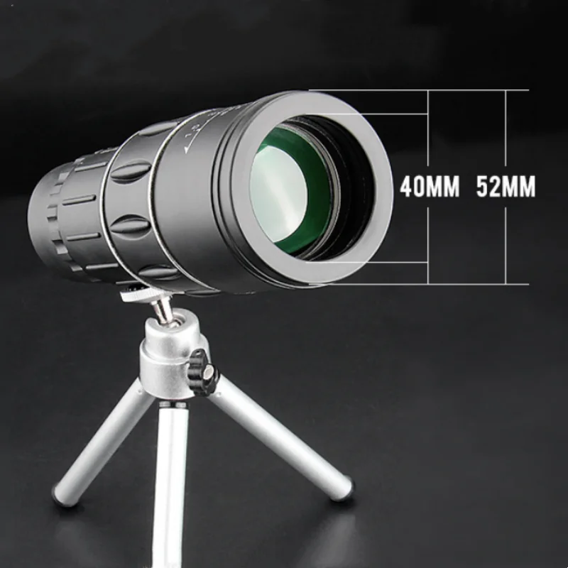16x52 Düşük ışık Gece Görüş Mini Cep Monoküler Kapsam Yakınlaştırma Teleskop Kullanışlı Optik Kapsam Açık Kamp Yürüyüş Seyahat için