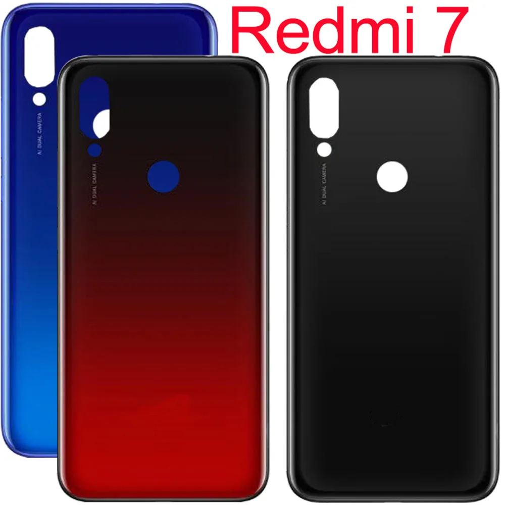 Test Edilmiş Yeni Xiaomi Redmi İçin 7 Arka Pil Kapı Konut Kapak Redmi İçin 7 Pil Kapağı Kapı Redmi İçin 7 arka kapak Değiştirme