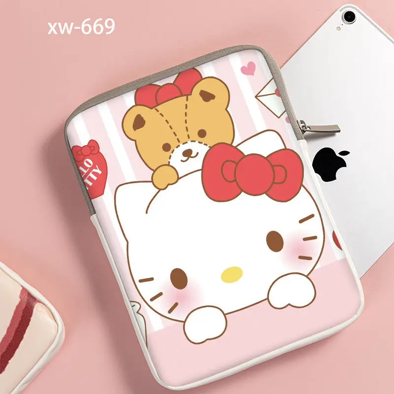 Sanrio Hello Kitty Tablet Kol Çantası iPad Pro 11 7.9 Hava 9.7 10.2 inç Çanta İçin XiaoMi 5 İçin Samsung Darbeye Dayanıklı kılıflı çanta