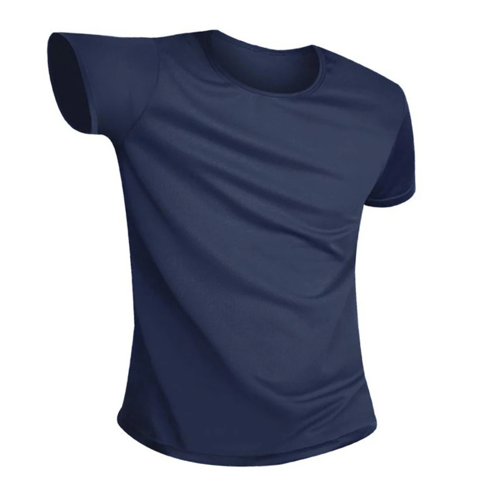 Erkek T Shirt Anti-Kirli Su Geçirmez Düz Renk Erkek T Shirt O Boyun Kısa Kollu Hızlı Kuru Üst Erkek Tişörtleri M-5XL Streetwear