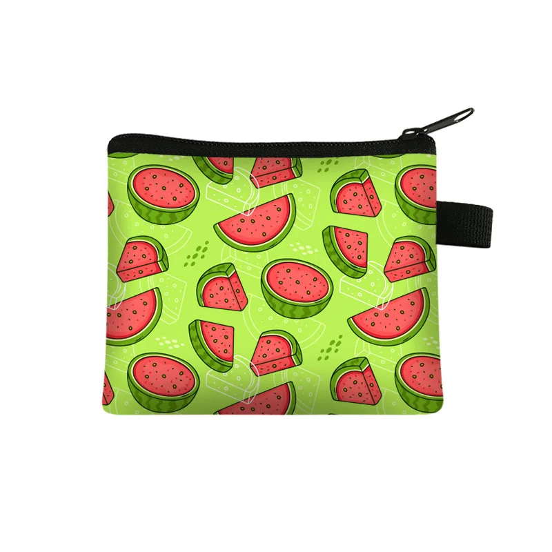 Maske Çantası Meyve Karpuz Cüzdan Taşınabilir kart çantası Sikke Anahtar saklama çantası Polyester El Çantası bozuk para cüzdanı Mini Çanta Kesesi Sevimli Çanta