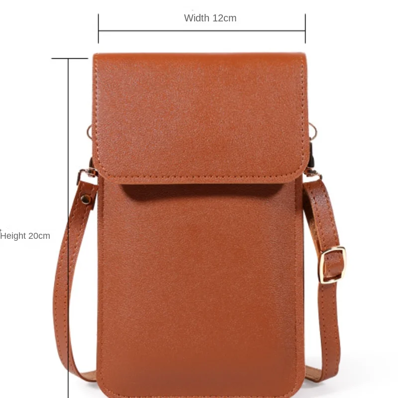 Kadınlar için 2023 Çanta Telefon omuzdan askili çanta dokunmatik ekranlı cep telefonu cüzdanı PU deri çapraz askılı çanta Çanta kart tutucu askılı çanta
