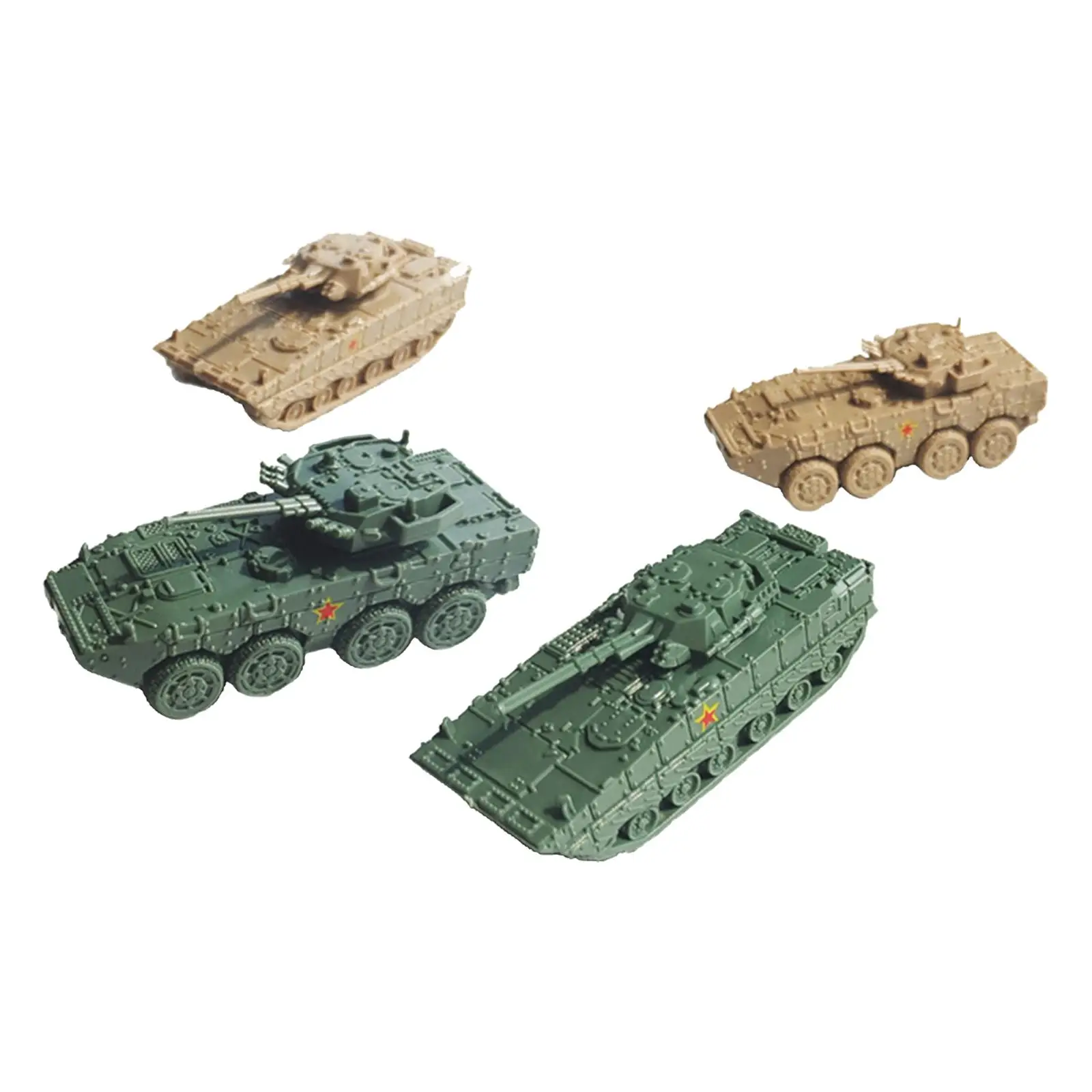 4 Adet 1: 144 Ölçekli Tankı Modeli Oyuncak Tankı Playset Koleksiyon 4D çocuk oyuncağı Zırhlı Araç eğitici oyuncak Çocuklar Çocuklar için Hediyeler