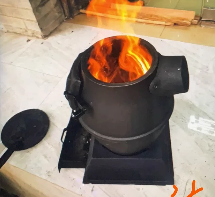 Büyük Dökme demir yakacak odun kömür ısıtma sobası mangal izgaralar ev kapalı açık kaynar su pişirme çay sıcak şarap sobası 23