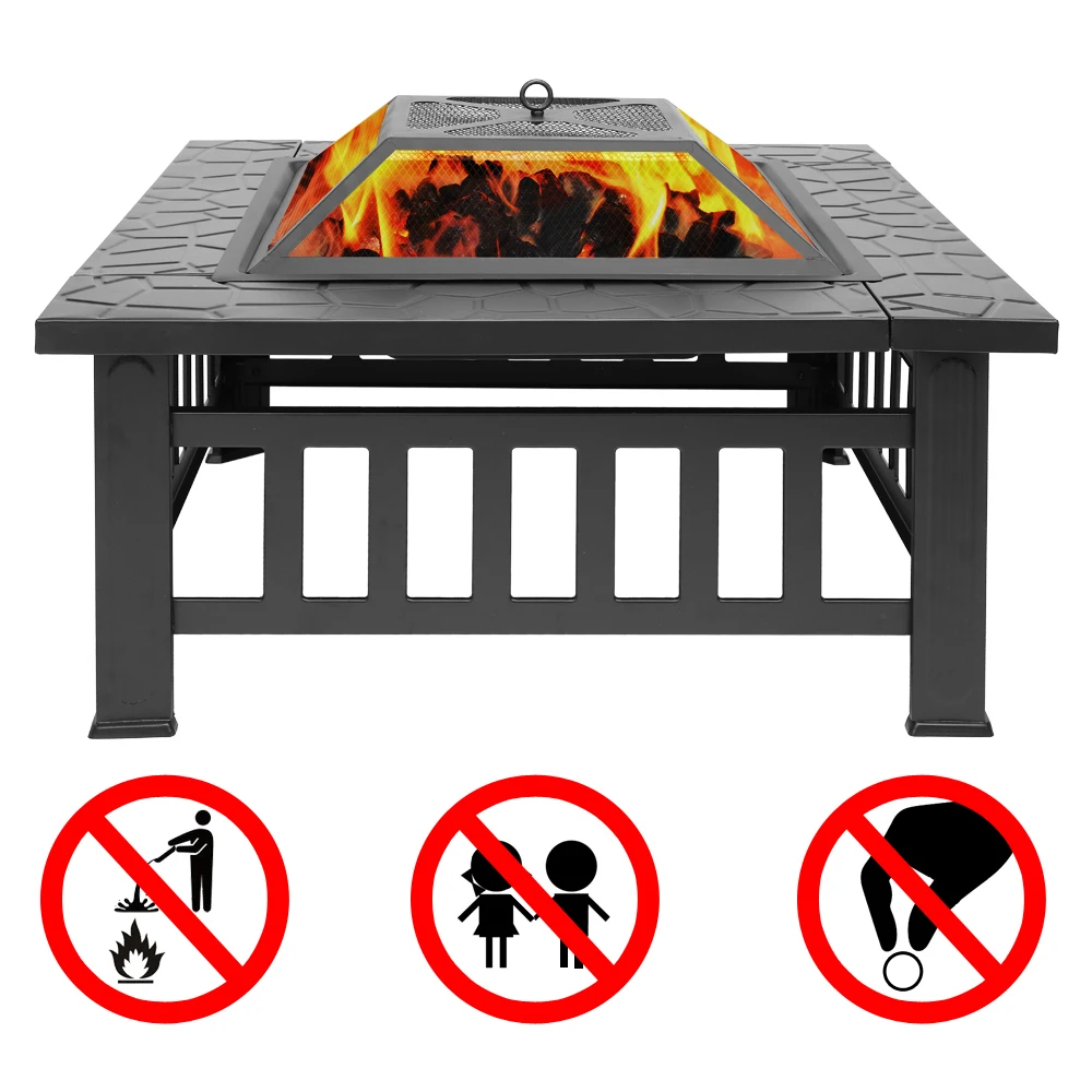 Lubang Api Mangkuk Baja Logam Halaman Portabel untuk Taman Luar Ruangan