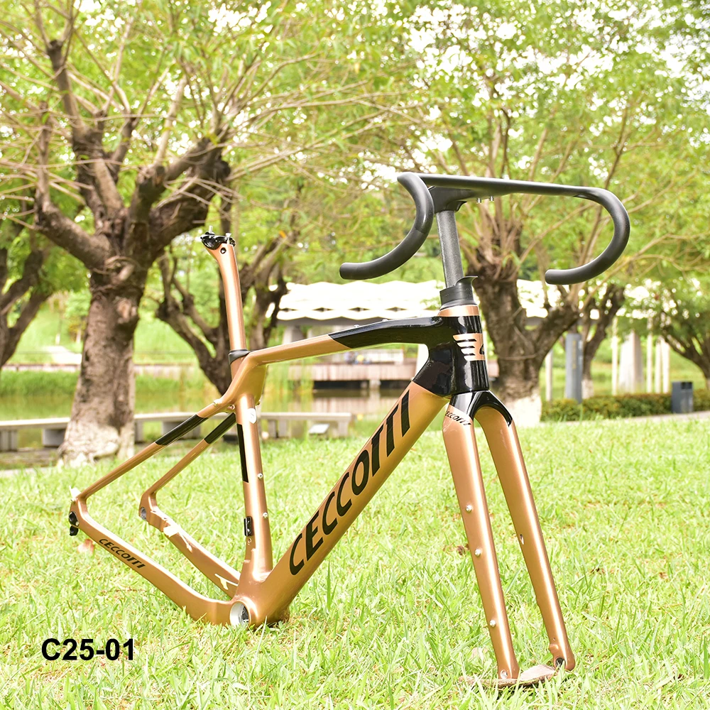 2023 Popalar T1000 Karbon Çakıl bisiklet iskeleti T47 disk fren bisiklet şasisi Gidon Çerçeve Yarış Çerçeve Çakıl Bisiklet Sıcak Satış
