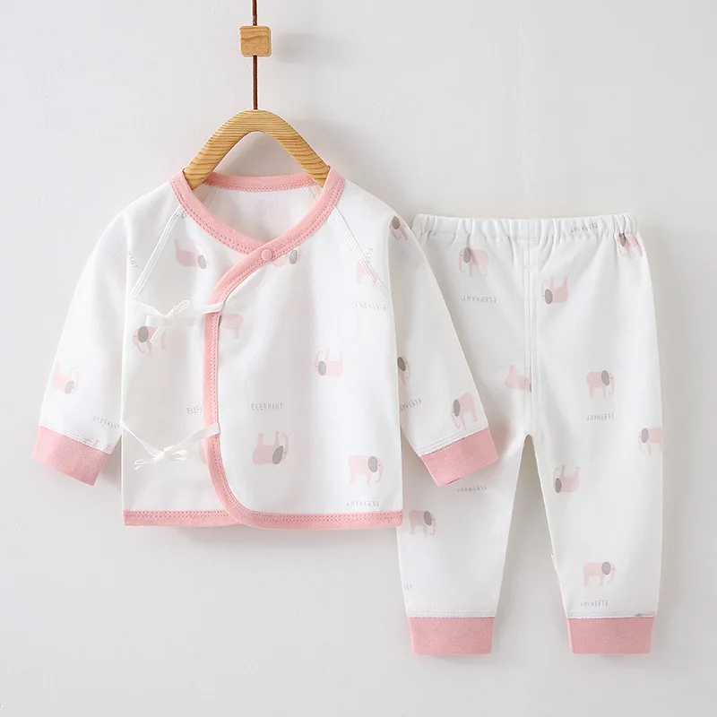 Yenidoğan Sonbahar ve İlkbahar Erkek Kız Elbise Takım Elbise Bebek bebek Setleri Sevimli Pamuk Dantel up Paçalı Don Giyim 0-6M