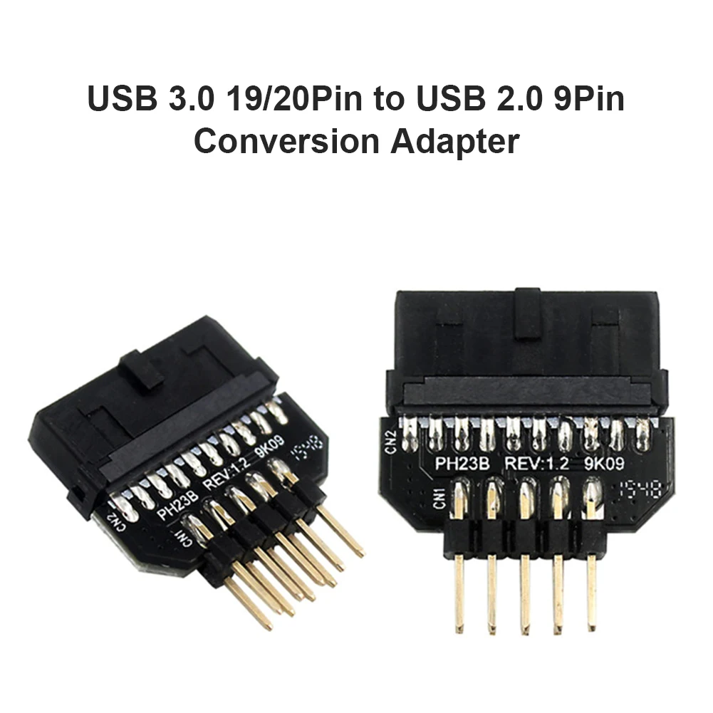 Anakart USB2. 0 9pin to USB3. 0 19pin Ön Panel Konektörü Dönüştürücü USB 3.0 19 / 20pin USB 2.0 9pin Başlık dişi adaptör