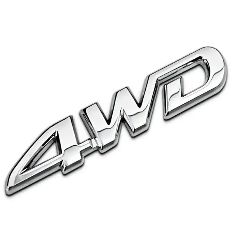 Araba Metal Rozet Etiket 4WD V6 Deplasman Amblem Rozeti dört Tekerlekten Çekiş Otomatik Etiket Aksesuarları Araçlar İçin Araba Süslemeleri