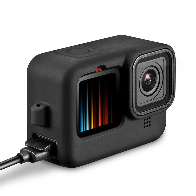 Flip Pil Yan Kapak Çıkarılabilir Pil Bölmesi Kapağı Hero 10 9 Siyah Kameralar
