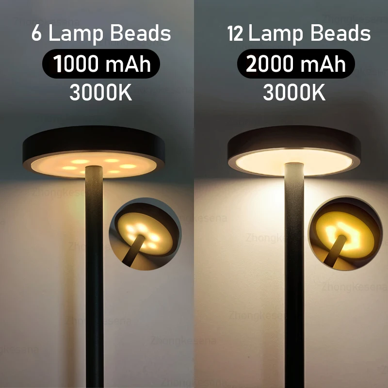 LED Akülü lambalar USB şarj edilebilir Başucu lambası Dokunmatik Kademesiz Karartma Atmosfer lamba gece bar için ışık Ofis Restoran