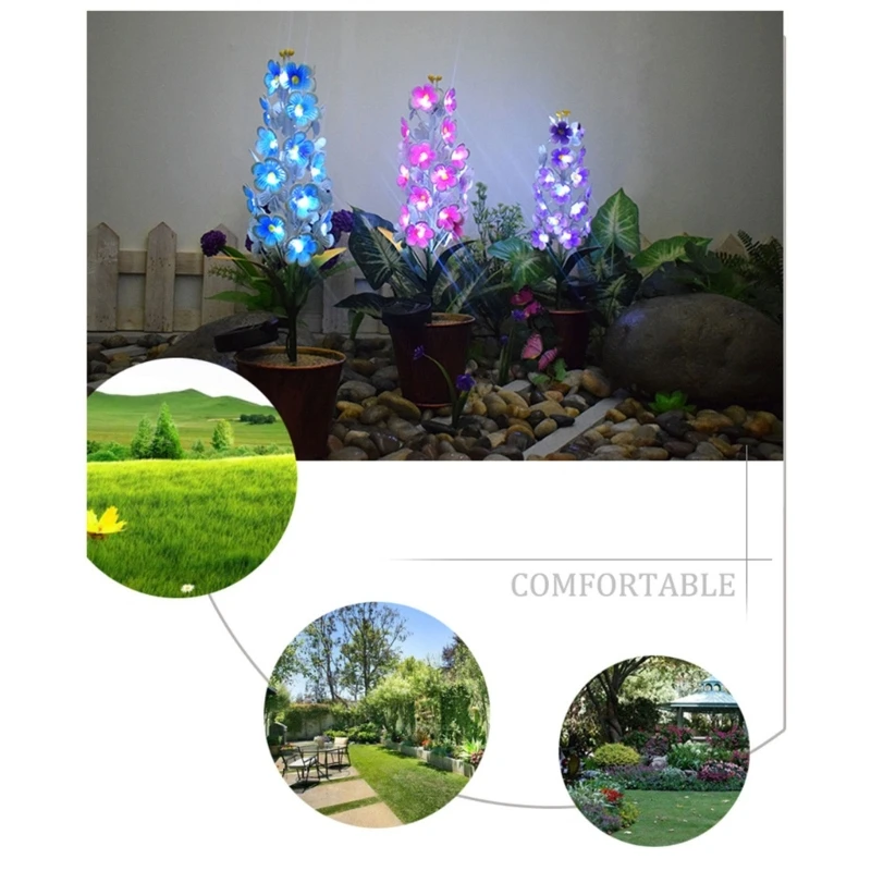 Güneş enerjisi Lambaları Açık güneş saksı şekilli bahçe ışıkları su geçirmez LED peyzaj Lambalar Bahçe bahçe dekorasyonu