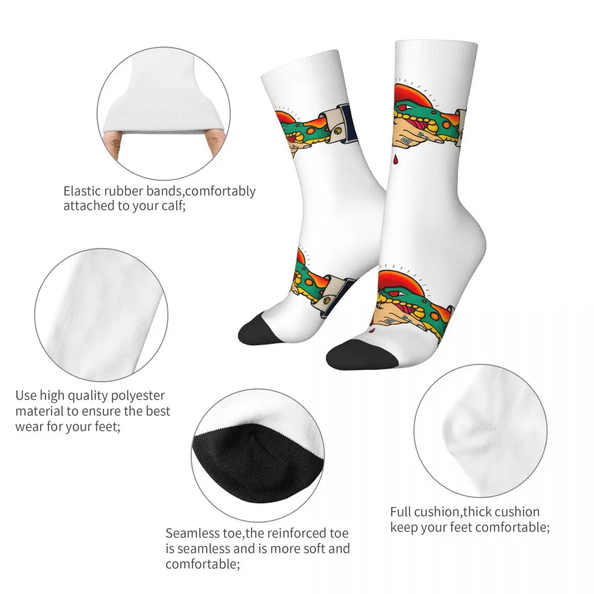 Bite Vintage Yılan İyi Dövmeler Asla Ölmez Çorap Erkek Erkek Kadın Sonbahar Çorap Harajuku