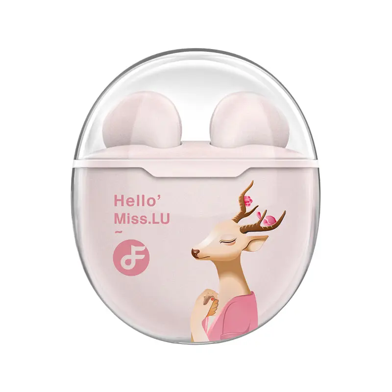 Fineblue Hello Bluetooth Kulaklık 5.3 TWS kablosuz kulaklıklar ile led ışık efekti Stereo Kulaklık Dokunmatik Kontrol Kulakiçi