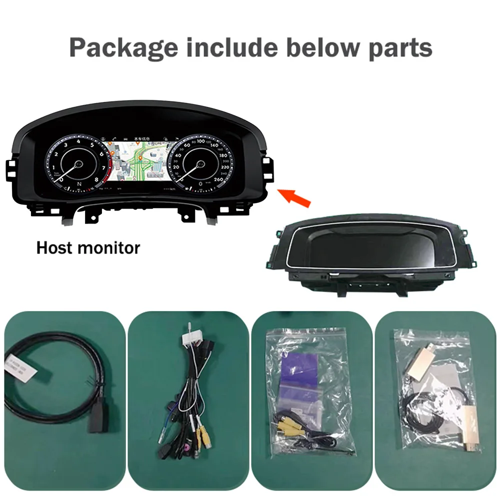 LCD Dijital Gösterge Paneli Paneli VW Passat B6 B7 B8 Passat CC Sanal gösterge paneli Kokpit LCD Hız Göstergesi