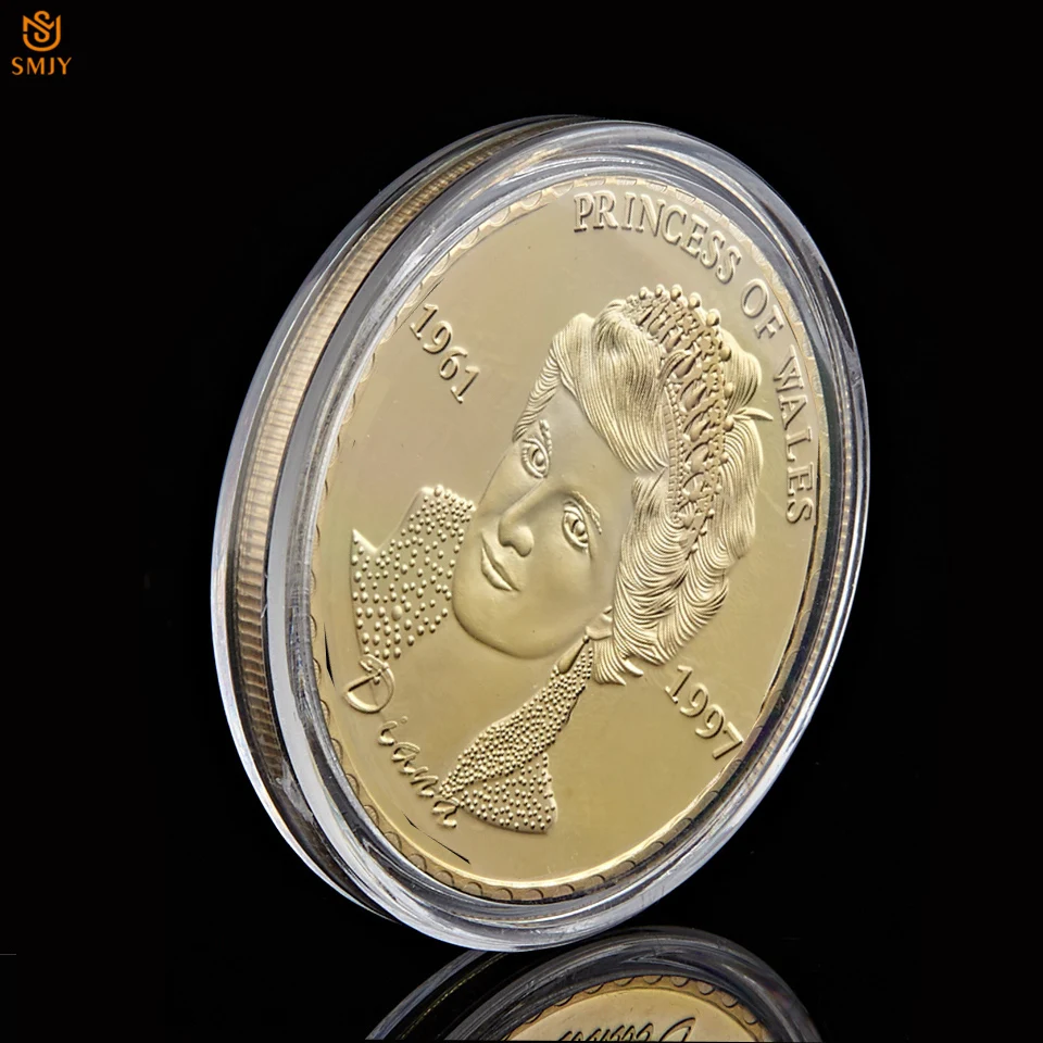 Ingiliz Kraliçesi Hatıra Mücadelesi Rozeti İNGİLTERE Prenses Diana Altın / gümüş paralar hatıra parası Dünya Ünlü El Sanatları Değer Hediyeler
