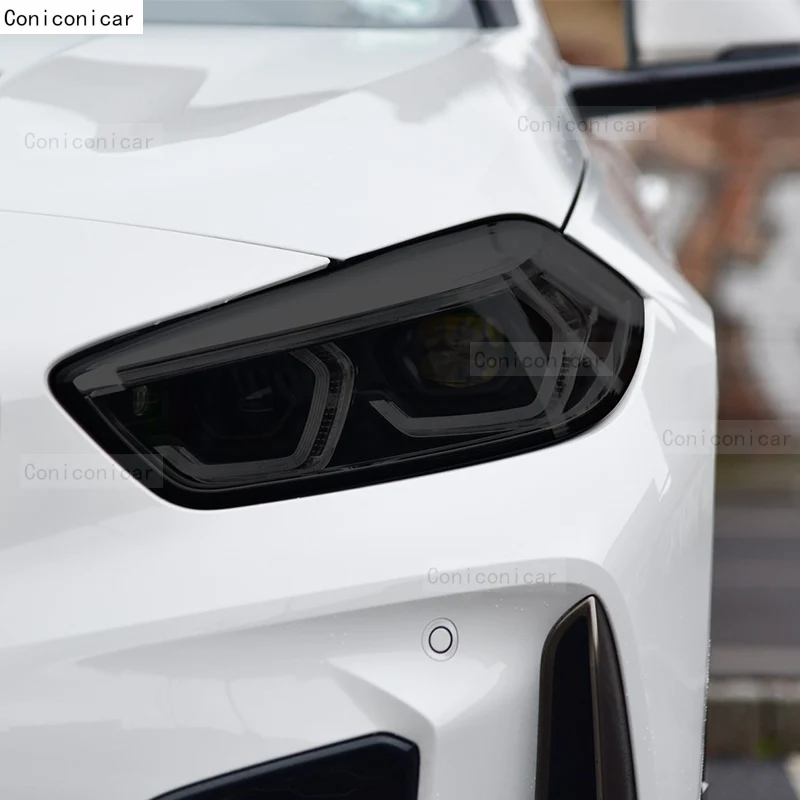 BMW 1 Serisi için F40 2019-2022 Araba Dış Far Anti-scratch Ön Lamba Tonu TPU koruyucu film Kapak Tamir Aksesuarları