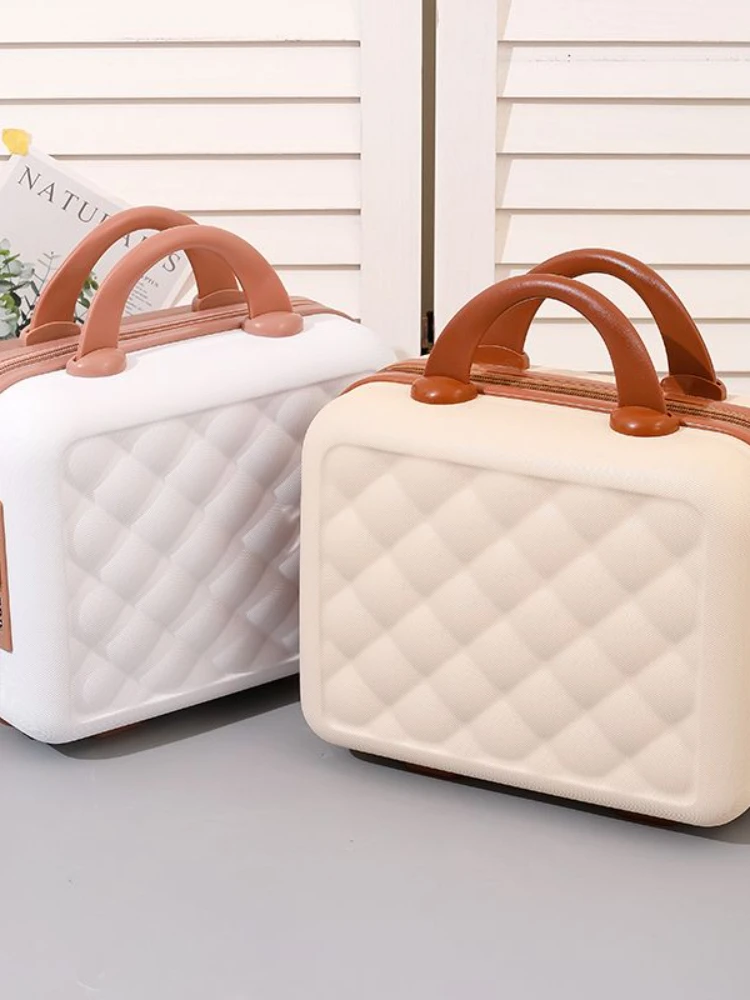 14in Kozmetik Durumda Bagaj Seyahat Taşınabilir Taşıma Bavul Makyaj için Büyük Kapasiteli Seyahat saklama çantası Kodlu Kilit ile Q41